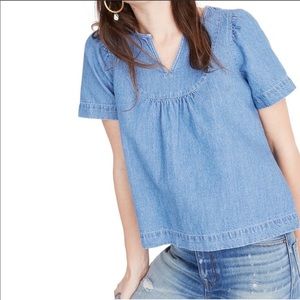 Madewell popover denim shirt | S